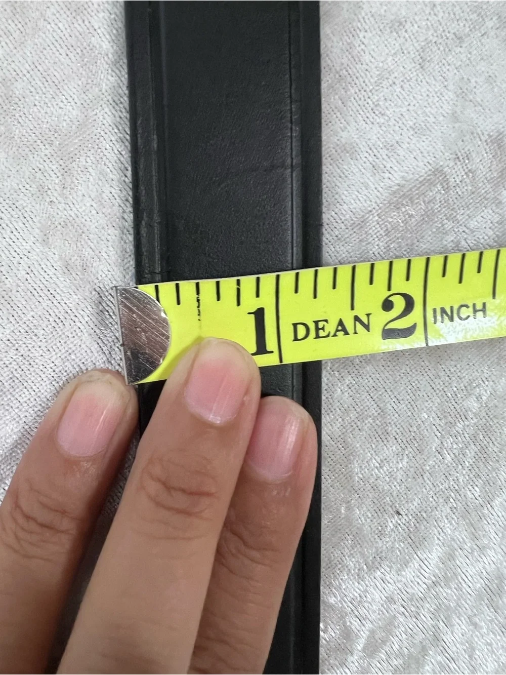 Black Leather Uniform Belt Men's no buckle size M